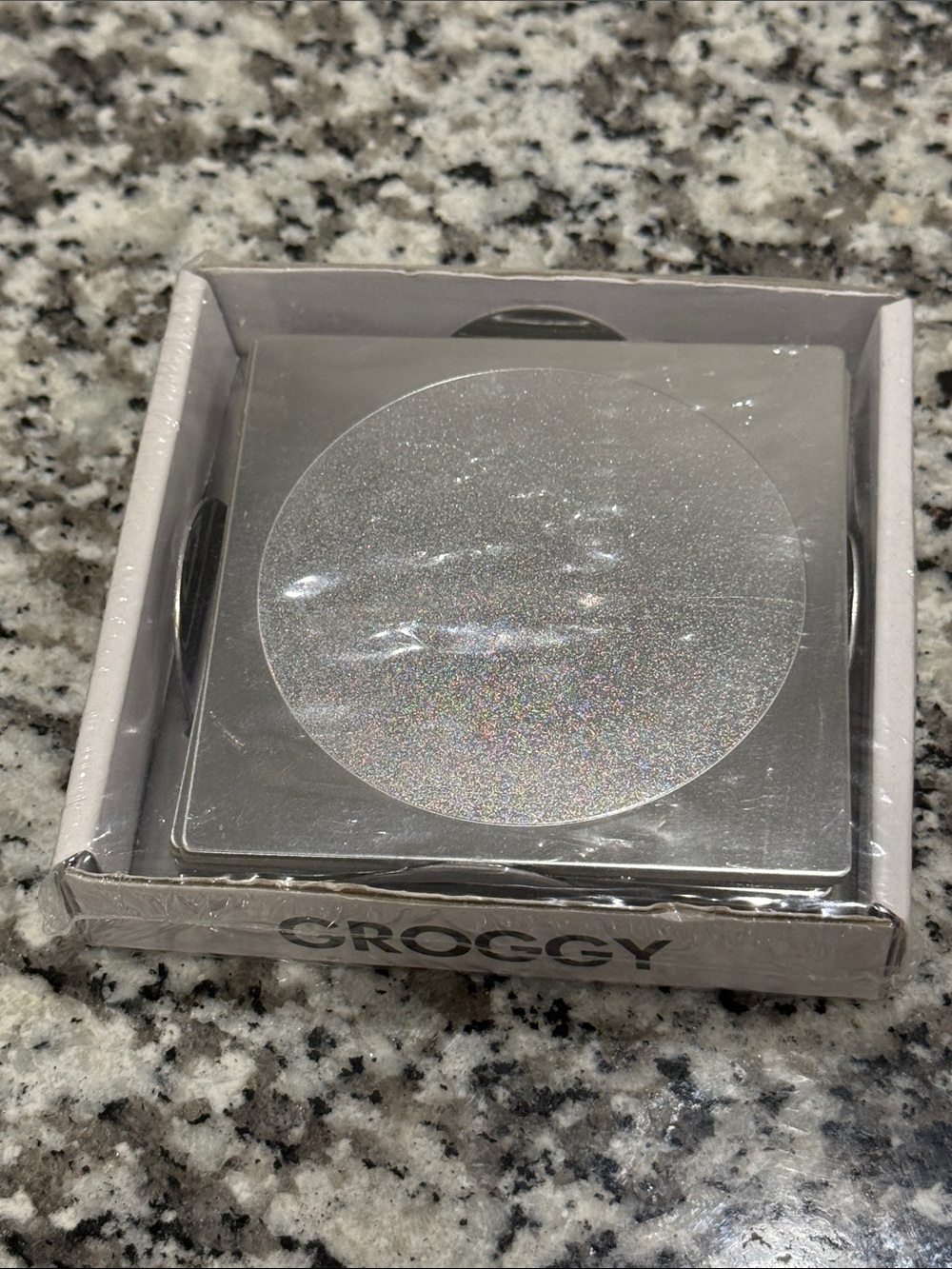 Groggy silver coasters … set of 6 from IKEA … NIP